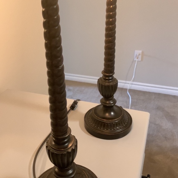 2  Murano Crystal table lamps with metal base .2 level lamp 27.5 inch length, - Picture 16 of 16